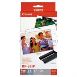 Canon KP-36IP Colour Ink Cartridge + 36 Sheets of Paper- Postcard Size - Original