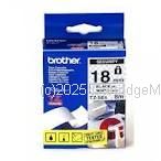 Brother TZe-SE4 Tamper Evident Black on White 18mm x 8M