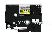 *Brother TZe-641 Laminated Black on Yellow Tape - 18mm x 8m - New Compatible