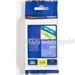Brother TZe-555 Laminated White on Blue Tape - 24mm x 8M 