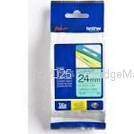 Brother TZe-751 Laminated Black on Green Tape - 24mm x 8M