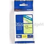 Brother TZe-C31 Laminated Black on Fluro Yellow Tape - 12mm x 5M