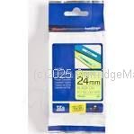 Brother TZe-C51 Black on Fluro Yellow Tape - 24mm x 5M