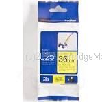Brother TZe-FX661 Black on Yellow Tape 36mm x 8M  