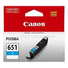 Canon CLI-651C Cyan Inkjet - Average Yield 322 Pages - Original