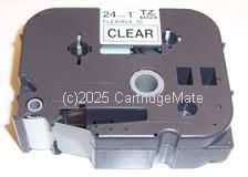 *Brother TZe-FX151 Laminated Black on Flex Clear  24mm x 8m - New Compatible   