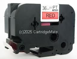 *Brother TZe-FX451 Laminated Black on Flex Red -24mm x 8 metres New Comaptible      