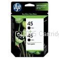 Hewlett Packard CC625AA (No 45) Black Twin Pack