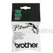Brother M-K233 Non Laminated Blue printing on White Tape - 12mm x 8 metres 