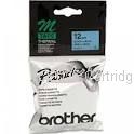 Brother M-K531 Non Laminated Black printing on Blue Tape - 12mm x 8 metres 