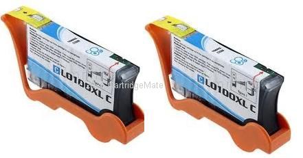 *Lexmark 14N1069A Cyan (100XL) HIGH YIELD TWIN Pack New Compatible Inkjet 