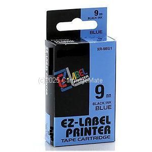 *Casio XR9BU Black Text on 9mm wide Blue New Compatible Label Tape x 8 Metres     