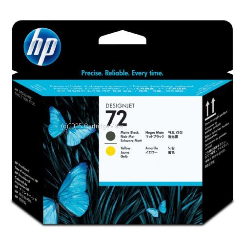 Hewlett Packard C9384A (72) Matte Black & Yellow Printhead 