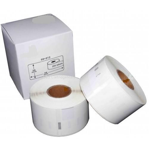 *Dymo SD99010 New Compatible TWIN White Paper Permanent Address  89mm x 28 mm