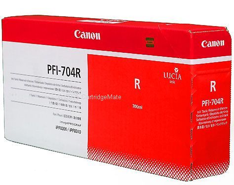 Canon PFI-706R Lucia Red Pigment Ink Tank -700ml  - Original Product    