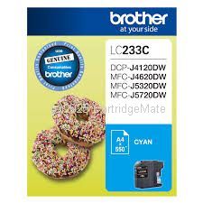 Brother LC-233C Cyan Inkjet Cartridge  - Original 