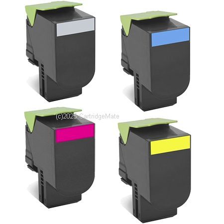 CartridgeMate Lexmark 70C8HK0VP Value Pack - Compatible Black Cyan Magenta & Yellow
