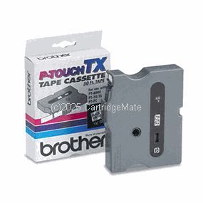 Brother TX-131 Laminated Black on Clear Tape - 12mm x 8 metres