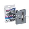 Brother TX-221 Laminated Black on White Tape - 9mm x 8 metres   