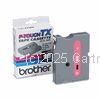 Brother TX-232 Laminated Red on White Tape - 12mm x 8 metres     