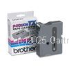 Brother TX-251 Laminated Black on White Tape - 24mm x 8 metres     