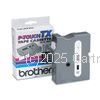 Brother TX-335 Laminated White on Black Tape - 12mm x 8 metres        