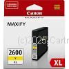 Canon PGI-2600XLY Yellow High Yield Inkjet Cartridge - Average 1,500 Pages - Original