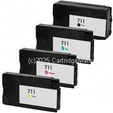 *Hewlett Packard CZ133A (711) VALUE PACK (4) High Yield Compatible Inkjet 