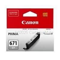 Canon CLI-671GY Grey Inkjet Cartridge - Original 