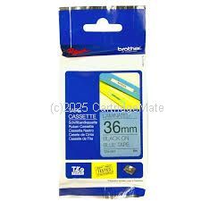 Brother TZe-561 Laminated Black on Blue Tape - 36mm x 8M