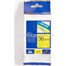 Brother TZe-661 Laminated Black on Yellow Tape - 36mm x 8M