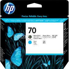 Hewlett Packard C9404A (70) Matte Black & Cyan Printhead - Original 