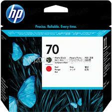 Hewlett Packard C9409A (70) Original Matte Black and Red Designjet Printhead