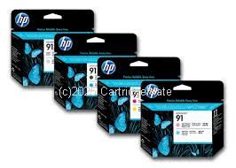 Hewlett Packard C9460A No 91 Value Pack (4) Printheads