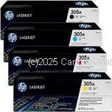 Hewlett Packard CE410 Value Pack (4) HY Black, CMY Standard  - Original