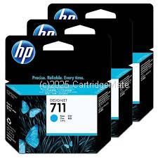 Hewlett Packard CZ134A (711) 3 Pack Cyan Ink Cart 29ml  - Original Product   