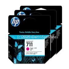 Hewlett Packard CZ135A (711) 3 Pack Magenta Ink Cart 29ml  - Original Product  