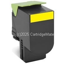 CartridgeMate Lexmark 80C8HY0 Yellow High Yield Compatible -  3,000 Pages    