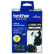Brother LC-38BK2PK Black Twin