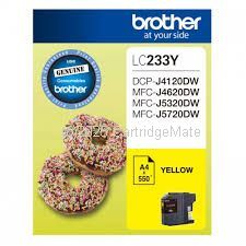 Brother LC-233Y Yellow Inkjet Cartridge  - Original 