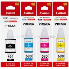 Canon GI690VP Value Pack (BCMY) Bottles of Ink  - Original Product 