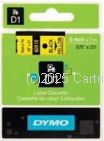 Dymo SD40918 D1 Label Cassette 9mm x 7m - Black on Yellow