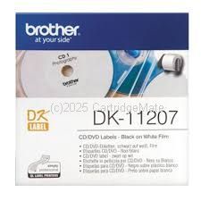 Brother DK-11207 CD/DVD Film Labels 58 diameter