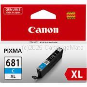 Canon CLI-681XLC Cyan Extra Large Inkjet - Average 515 Pages    