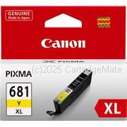 Canon CLI-681XLY Yellow Extra Large Inkjet - Average 515 Pages    