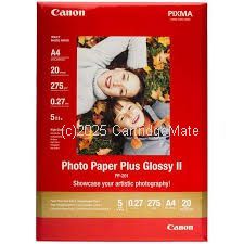 Canon PP301A4 Photo Paper Plus Glossy II A4 265gsm 20 Sheets - Original