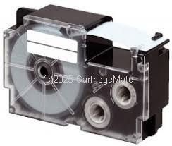 *Casio XR9WER Red Text on 9mm wide White New Compatible Label Tape x 8 Metres    
