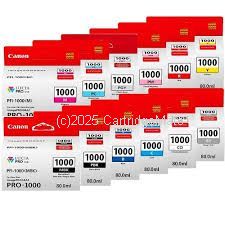 Canon PFI-1000 Value Pack  (12) - Original Product   