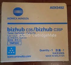Konica Minolta A0X5-492 (TNP22C) Cyan - 6K  - Original 