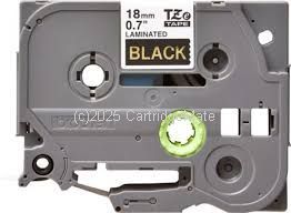 *Brother TZe-344 Laminated Gold on Black Tape - 18mm x 8m New Compatible